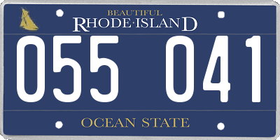 RI license plate 055041