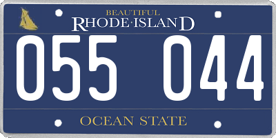 RI license plate 055044