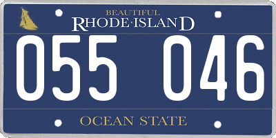 RI license plate 055046