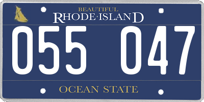 RI license plate 055047