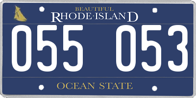 RI license plate 055053