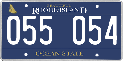 RI license plate 055054