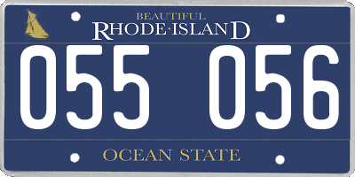 RI license plate 055056