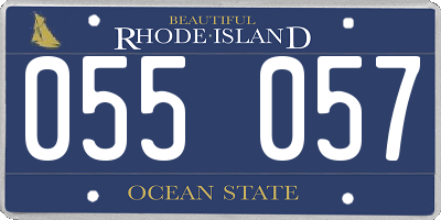 RI license plate 055057