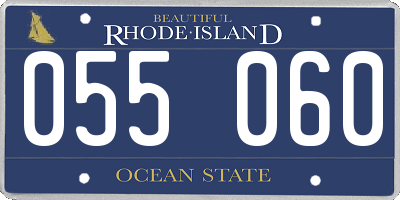 RI license plate 055060