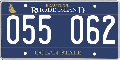 RI license plate 055062