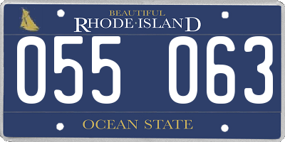 RI license plate 055063