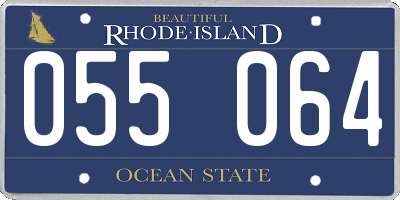 RI license plate 055064