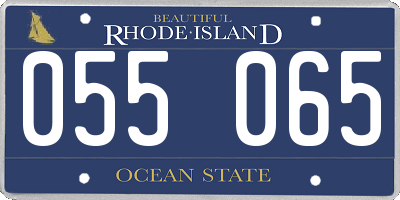 RI license plate 055065