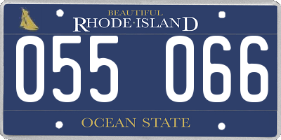 RI license plate 055066
