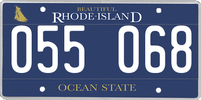RI license plate 055068