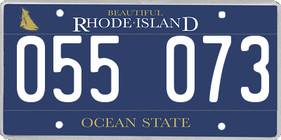 RI license plate 055073