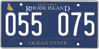 RI license plate 055075