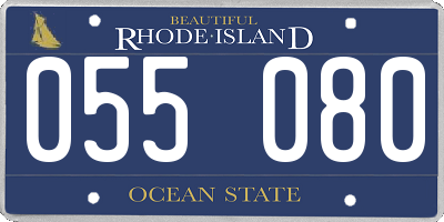 RI license plate 055080