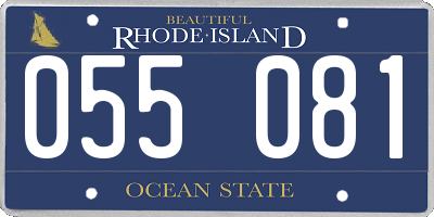 RI license plate 055081