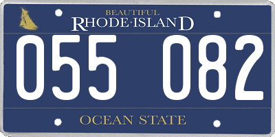 RI license plate 055082