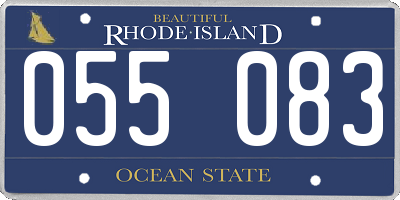 RI license plate 055083