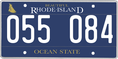 RI license plate 055084