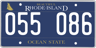 RI license plate 055086