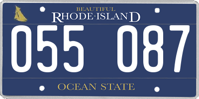 RI license plate 055087