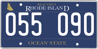 RI license plate 055090
