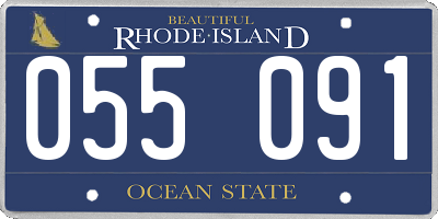 RI license plate 055091