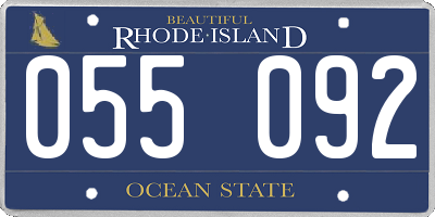 RI license plate 055092