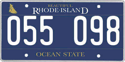RI license plate 055098