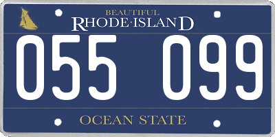 RI license plate 055099