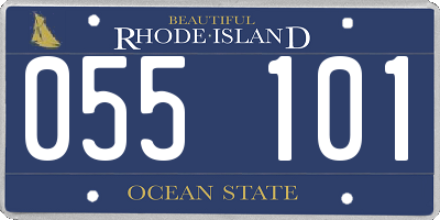 RI license plate 055101