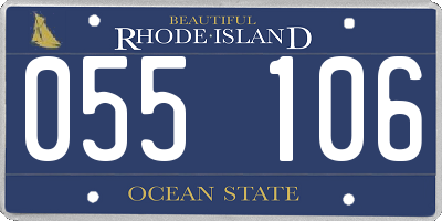 RI license plate 055106