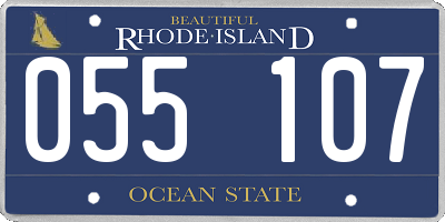 RI license plate 055107