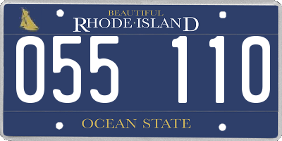 RI license plate 055110