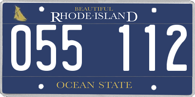 RI license plate 055112
