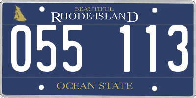 RI license plate 055113