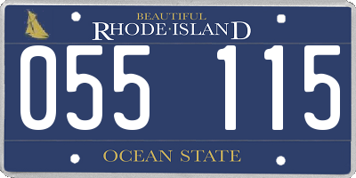 RI license plate 055115