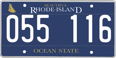 RI license plate 055116