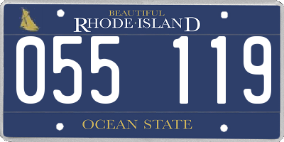 RI license plate 055119