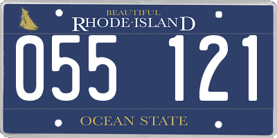 RI license plate 055121
