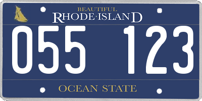 RI license plate 055123