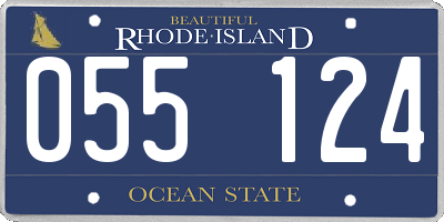 RI license plate 055124