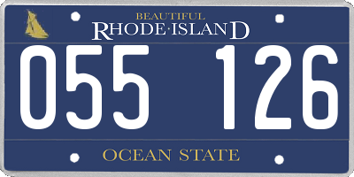 RI license plate 055126
