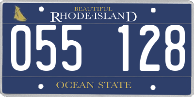 RI license plate 055128