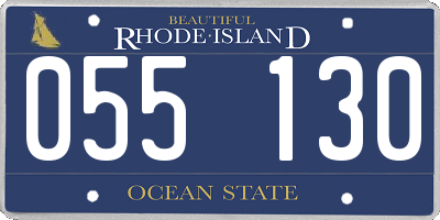 RI license plate 055130