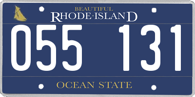 RI license plate 055131