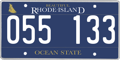 RI license plate 055133