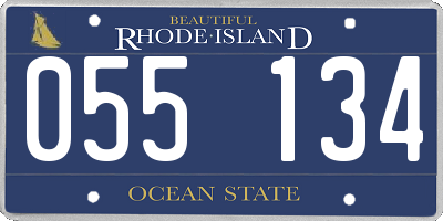 RI license plate 055134