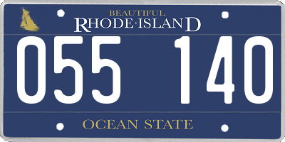 RI license plate 055140
