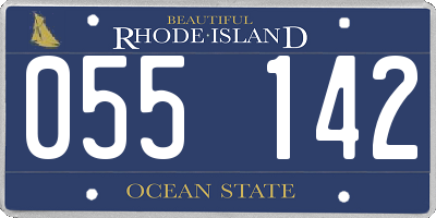 RI license plate 055142
