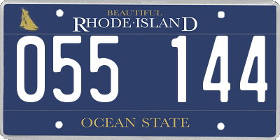 RI license plate 055144